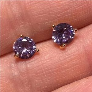 New Martini style purple CZ studs
